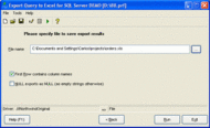 Export Query to Excel for SQL Server screenshot